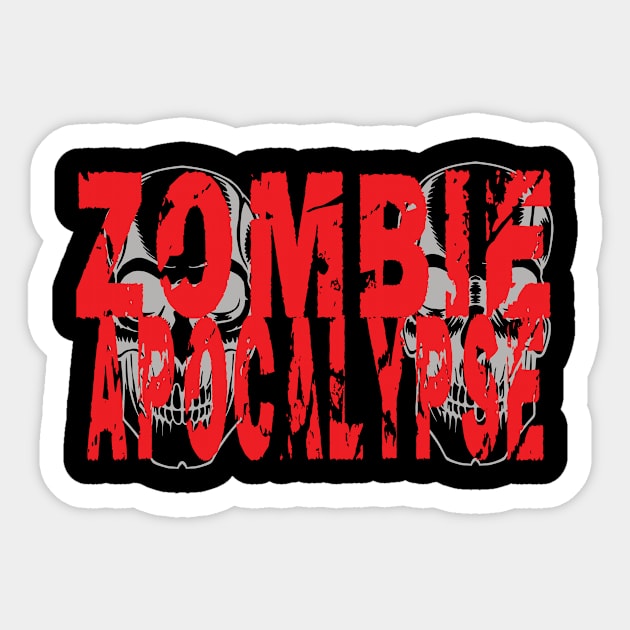 Zombie apocalypse Sticker by Jackys Design Room